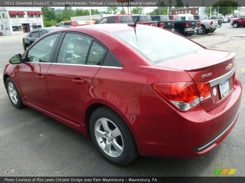 Crystal Red Metallic Tintcoat / Cocoa/Light Neutral Leather 2011 Chevrolet Cruze LT