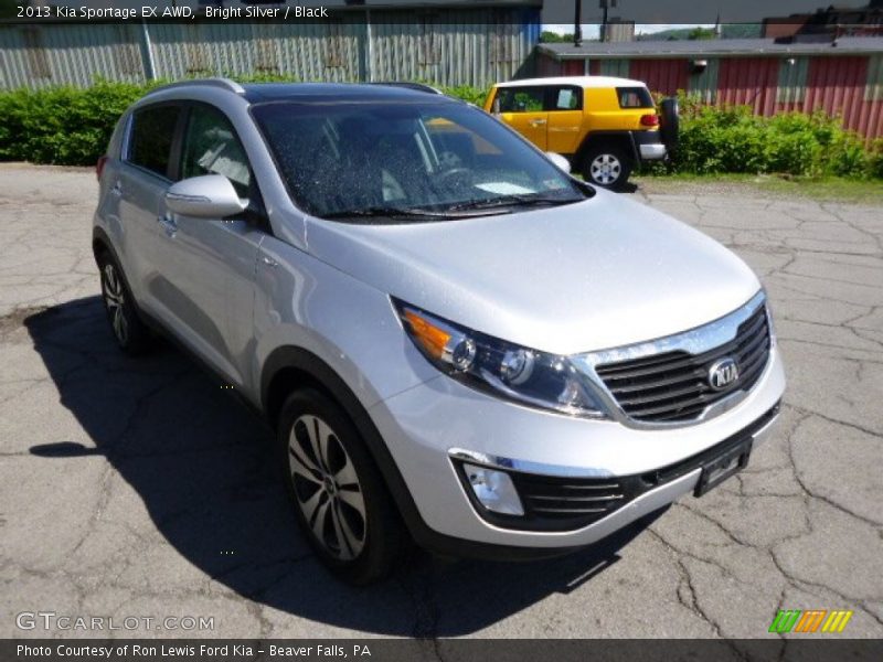 Bright Silver / Black 2013 Kia Sportage EX AWD
