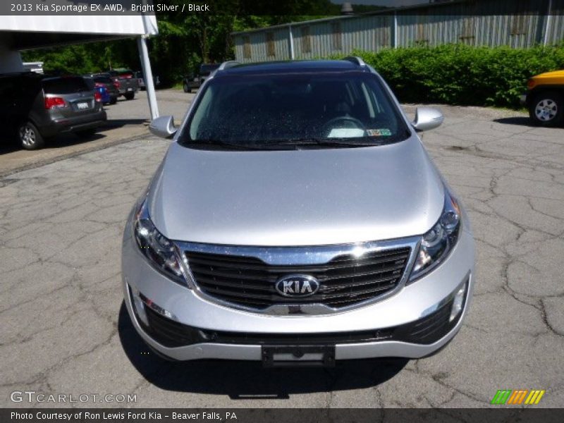 Bright Silver / Black 2013 Kia Sportage EX AWD