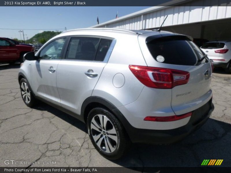 Bright Silver / Black 2013 Kia Sportage EX AWD