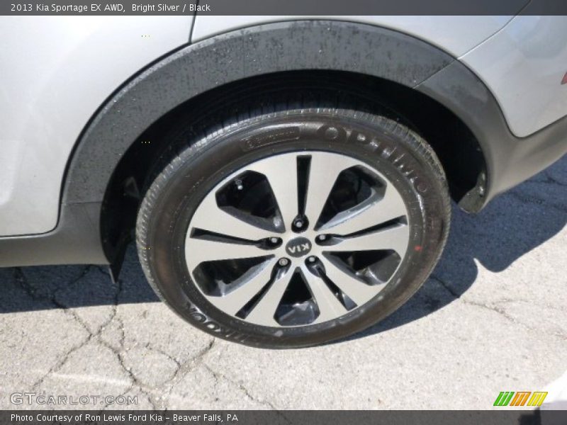 Bright Silver / Black 2013 Kia Sportage EX AWD