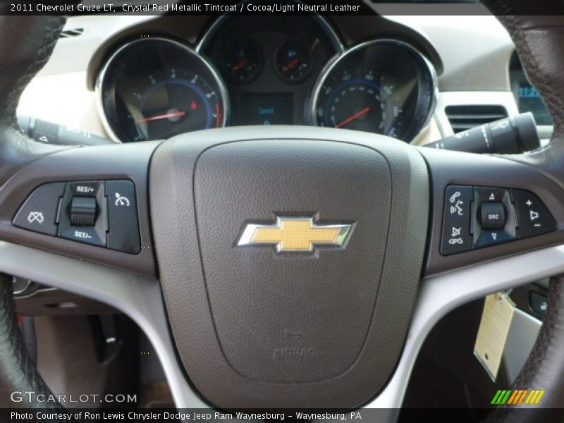 Crystal Red Metallic Tintcoat / Cocoa/Light Neutral Leather 2011 Chevrolet Cruze LT