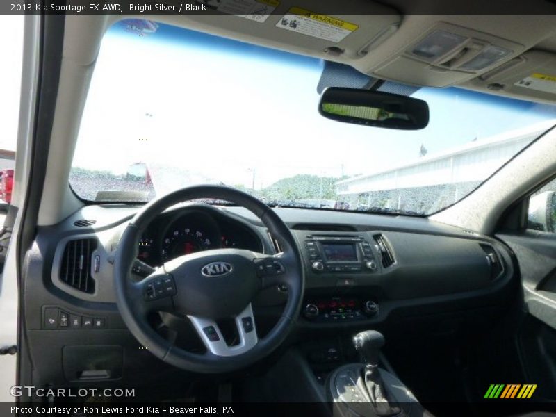 Bright Silver / Black 2013 Kia Sportage EX AWD