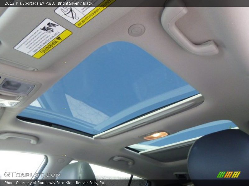Bright Silver / Black 2013 Kia Sportage EX AWD