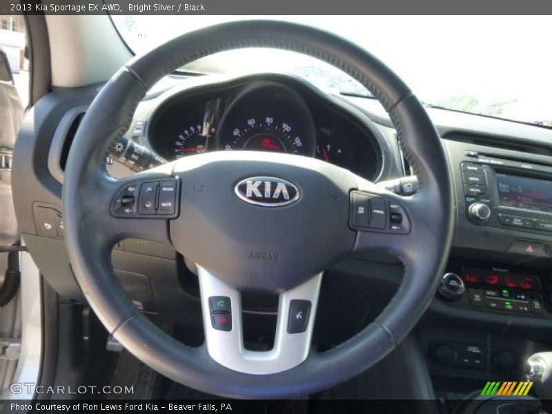 Bright Silver / Black 2013 Kia Sportage EX AWD