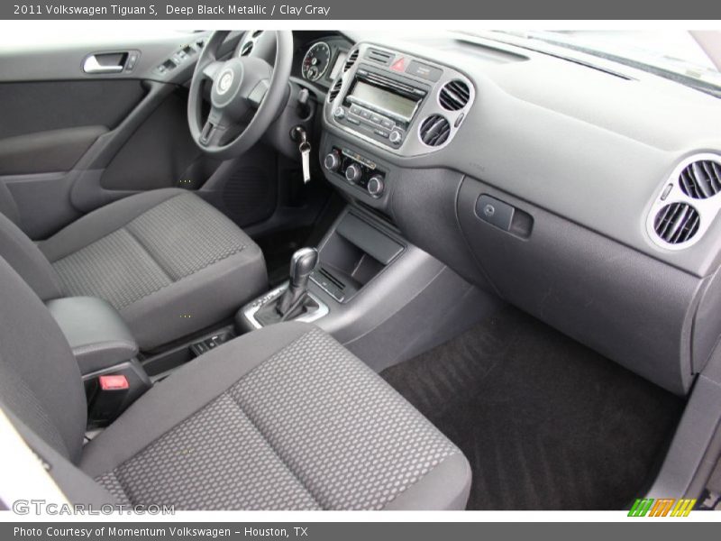 Deep Black Metallic / Clay Gray 2011 Volkswagen Tiguan S