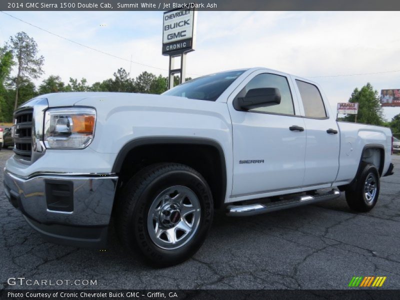 Summit White / Jet Black/Dark Ash 2014 GMC Sierra 1500 Double Cab