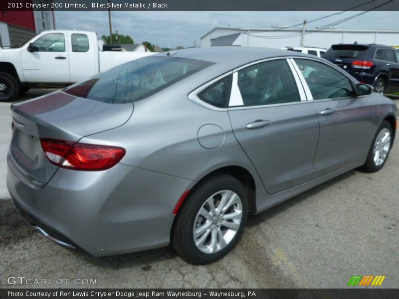 Billet Silver Metallic / Black 2015 Chrysler 200 Limited