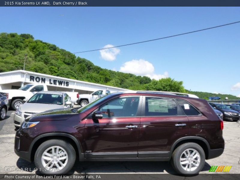 Dark Cherry / Black 2015 Kia Sorento LX AWD