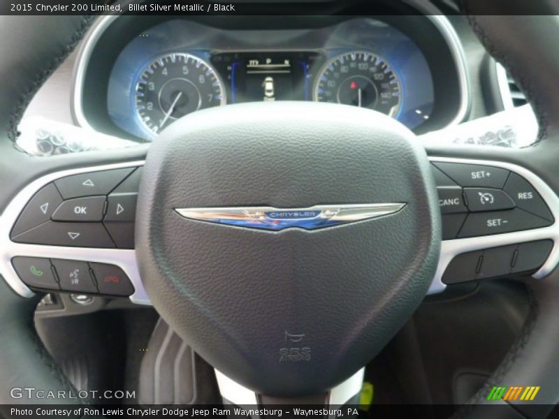 Billet Silver Metallic / Black 2015 Chrysler 200 Limited