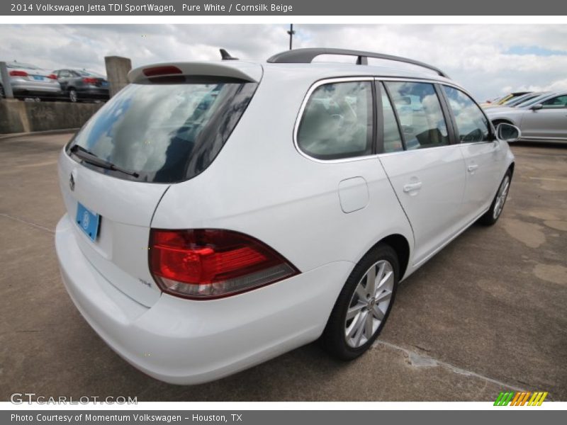 Pure White / Cornsilk Beige 2014 Volkswagen Jetta TDI SportWagen