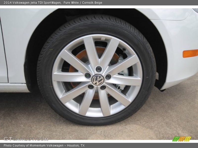 Pure White / Cornsilk Beige 2014 Volkswagen Jetta TDI SportWagen