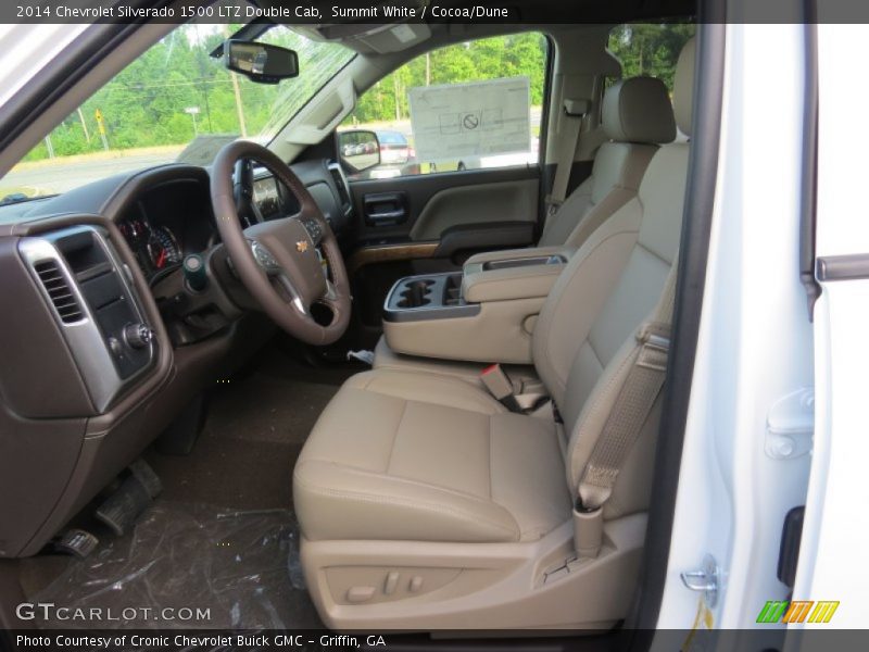 Summit White / Cocoa/Dune 2014 Chevrolet Silverado 1500 LTZ Double Cab