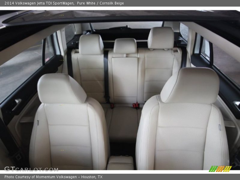 Pure White / Cornsilk Beige 2014 Volkswagen Jetta TDI SportWagen