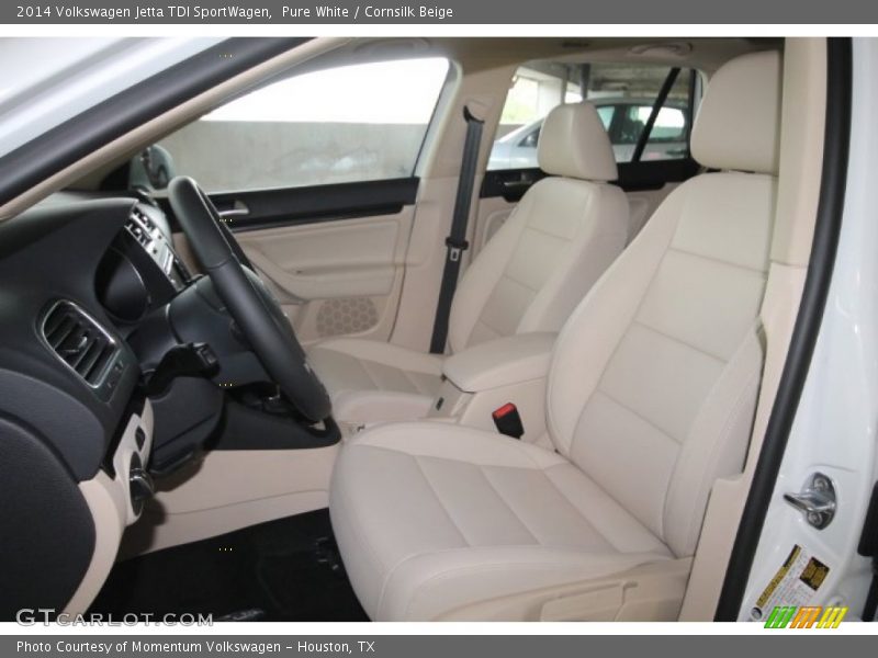Pure White / Cornsilk Beige 2014 Volkswagen Jetta TDI SportWagen