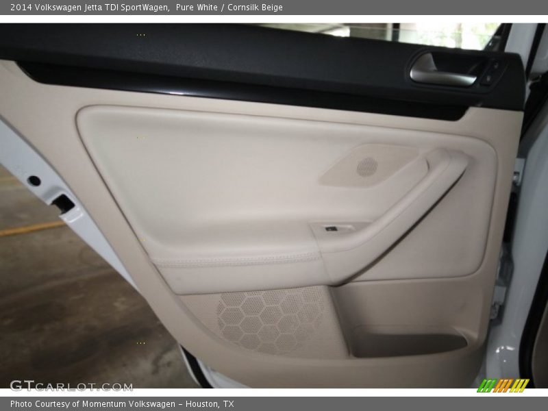 Pure White / Cornsilk Beige 2014 Volkswagen Jetta TDI SportWagen