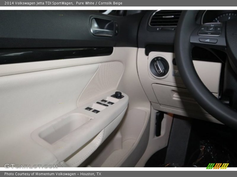 Pure White / Cornsilk Beige 2014 Volkswagen Jetta TDI SportWagen