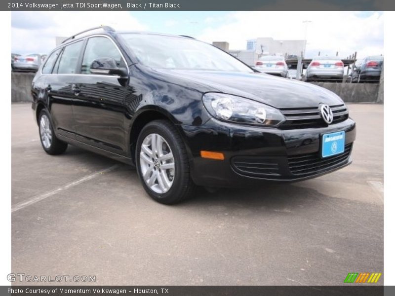 Black / Titan Black 2014 Volkswagen Jetta TDI SportWagen