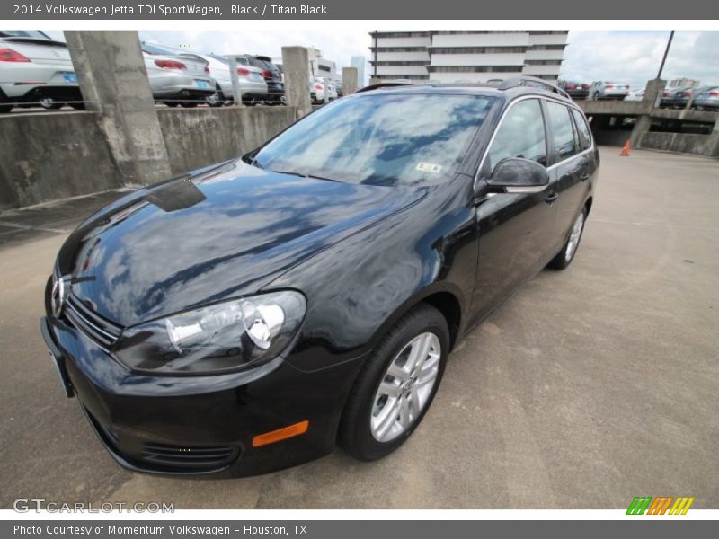 Black / Titan Black 2014 Volkswagen Jetta TDI SportWagen