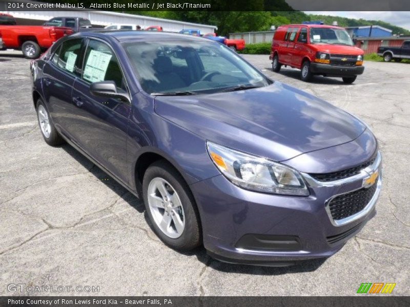 Atlantis Blue Metallic / Jet Black/Titanium 2014 Chevrolet Malibu LS
