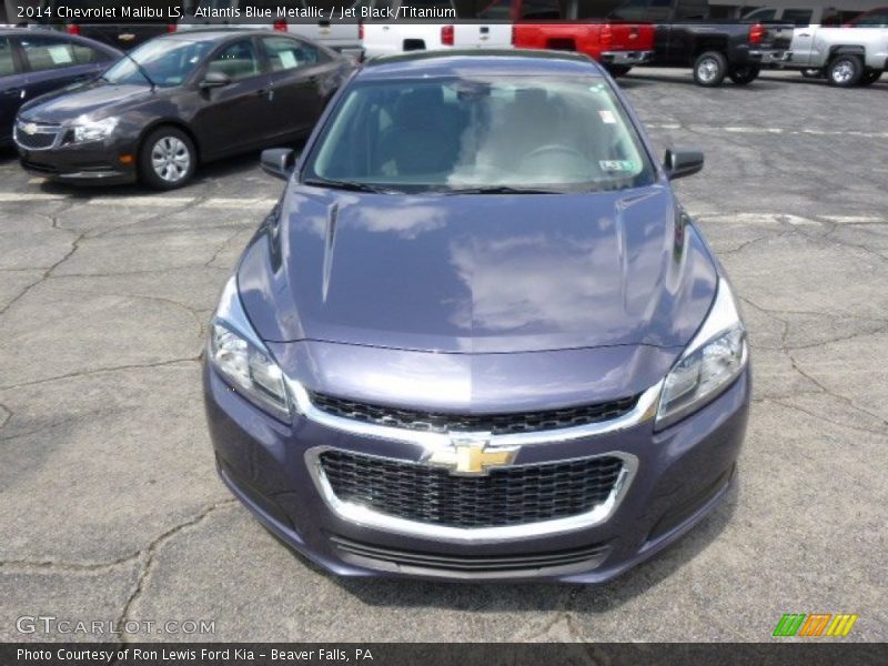 Atlantis Blue Metallic / Jet Black/Titanium 2014 Chevrolet Malibu LS
