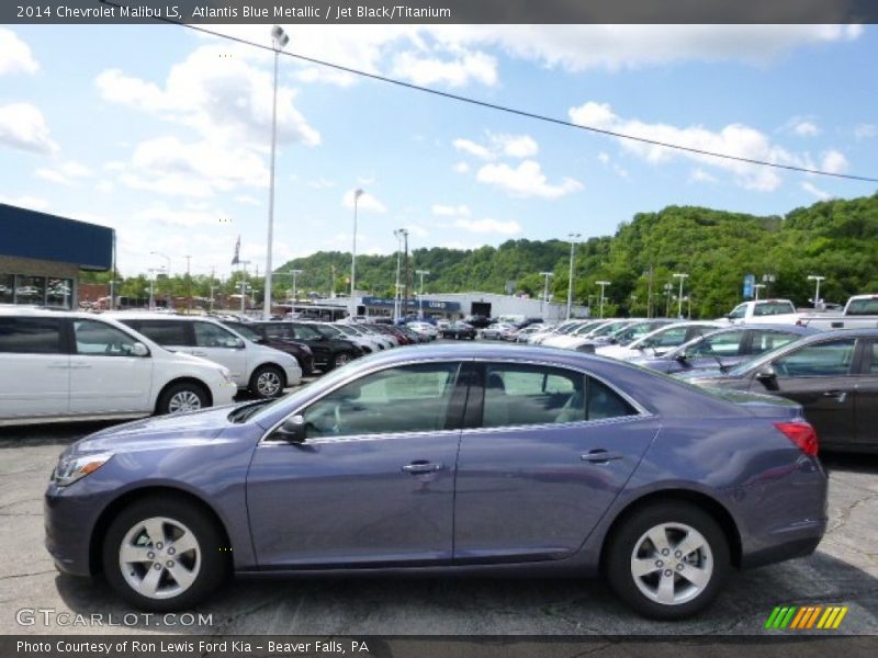 Atlantis Blue Metallic / Jet Black/Titanium 2014 Chevrolet Malibu LS