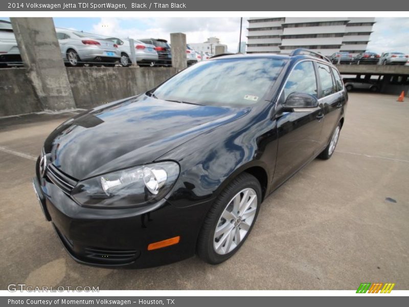 Black / Titan Black 2014 Volkswagen Jetta TDI SportWagen
