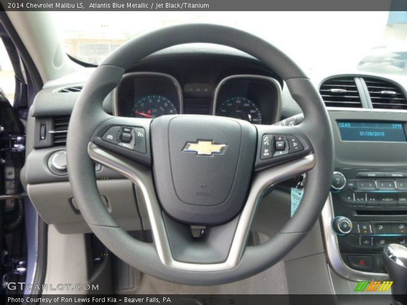 Atlantis Blue Metallic / Jet Black/Titanium 2014 Chevrolet Malibu LS