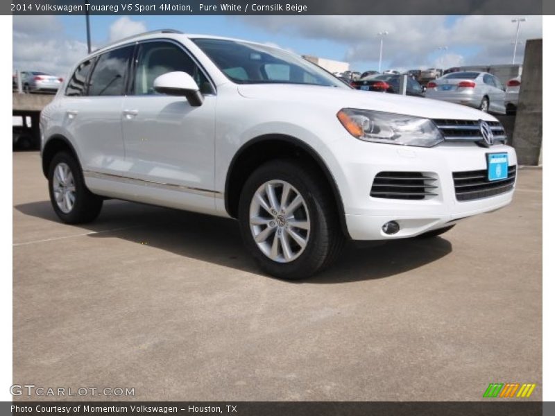 Pure White / Cornsilk Beige 2014 Volkswagen Touareg V6 Sport 4Motion