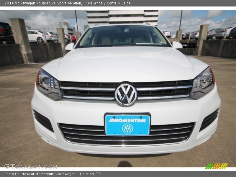 Pure White / Cornsilk Beige 2014 Volkswagen Touareg V6 Sport 4Motion