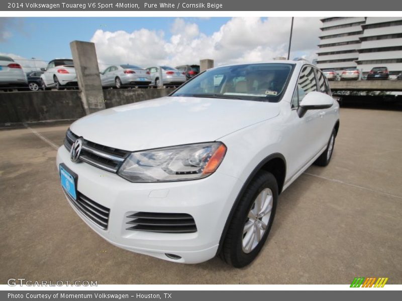 Pure White / Cornsilk Beige 2014 Volkswagen Touareg V6 Sport 4Motion