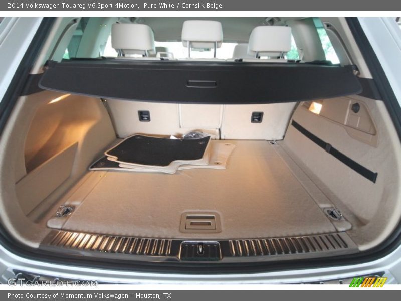 Pure White / Cornsilk Beige 2014 Volkswagen Touareg V6 Sport 4Motion