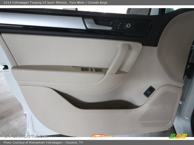 Pure White / Cornsilk Beige 2014 Volkswagen Touareg V6 Sport 4Motion