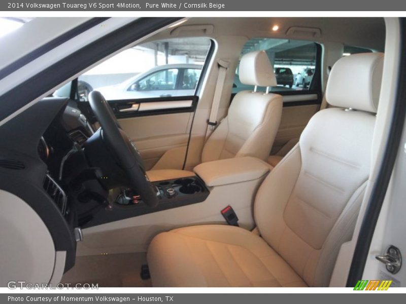 Pure White / Cornsilk Beige 2014 Volkswagen Touareg V6 Sport 4Motion