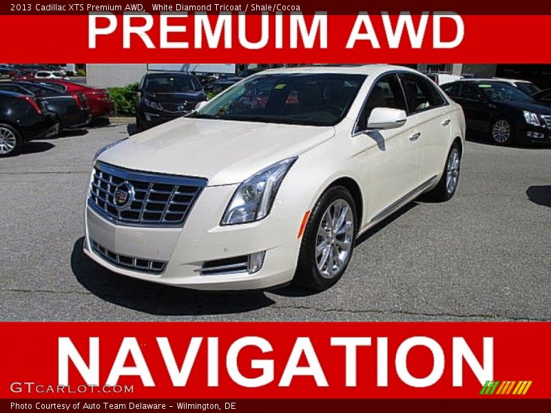 White Diamond Tricoat / Shale/Cocoa 2013 Cadillac XTS Premium AWD
