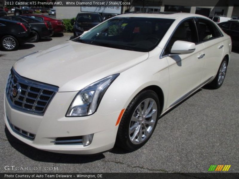 White Diamond Tricoat / Shale/Cocoa 2013 Cadillac XTS Premium AWD
