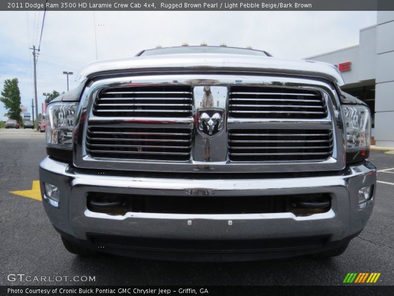 Rugged Brown Pearl / Light Pebble Beige/Bark Brown 2011 Dodge Ram 3500 HD Laramie Crew Cab 4x4