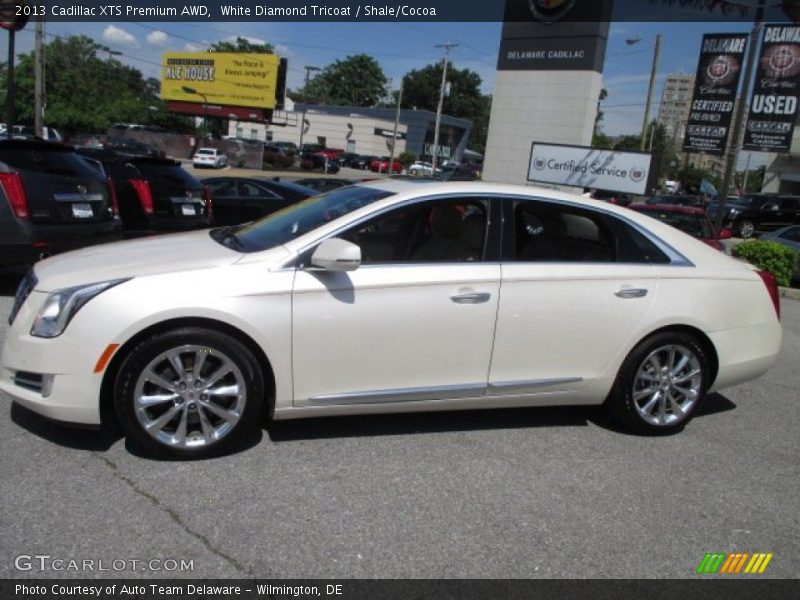 White Diamond Tricoat / Shale/Cocoa 2013 Cadillac XTS Premium AWD