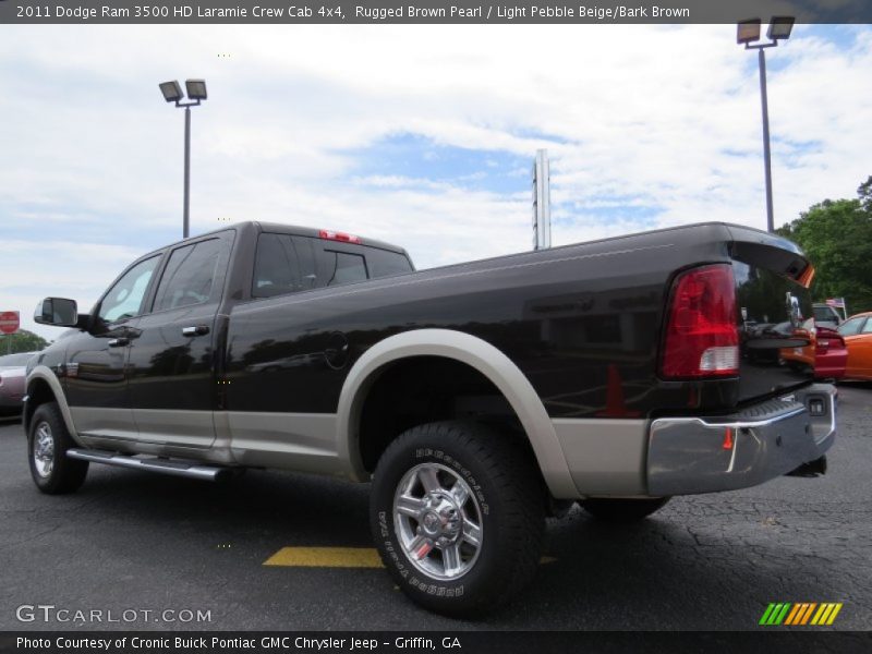 Rugged Brown Pearl / Light Pebble Beige/Bark Brown 2011 Dodge Ram 3500 HD Laramie Crew Cab 4x4