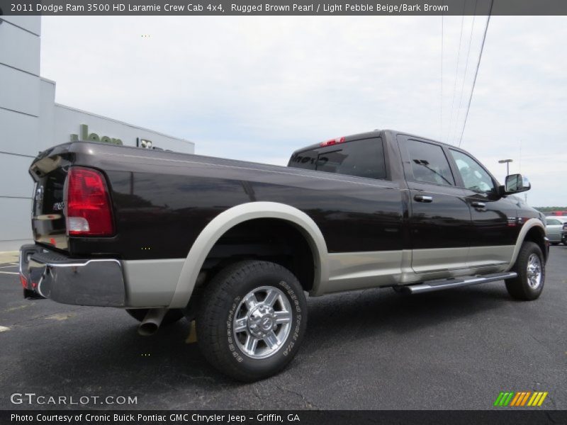 Rugged Brown Pearl / Light Pebble Beige/Bark Brown 2011 Dodge Ram 3500 HD Laramie Crew Cab 4x4
