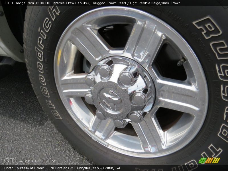 Rugged Brown Pearl / Light Pebble Beige/Bark Brown 2011 Dodge Ram 3500 HD Laramie Crew Cab 4x4
