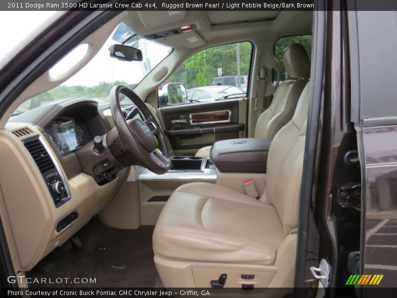 Rugged Brown Pearl / Light Pebble Beige/Bark Brown 2011 Dodge Ram 3500 HD Laramie Crew Cab 4x4