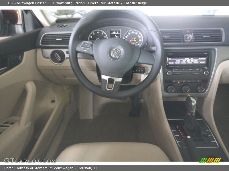 Opera Red Metallic / Cornsilk Beige 2014 Volkswagen Passat 1.8T Wolfsburg Edition