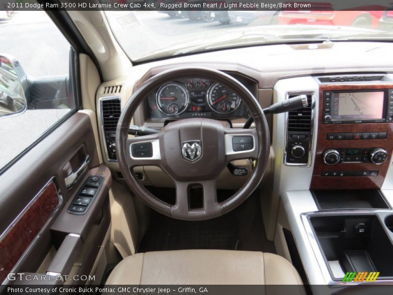 Rugged Brown Pearl / Light Pebble Beige/Bark Brown 2011 Dodge Ram 3500 HD Laramie Crew Cab 4x4
