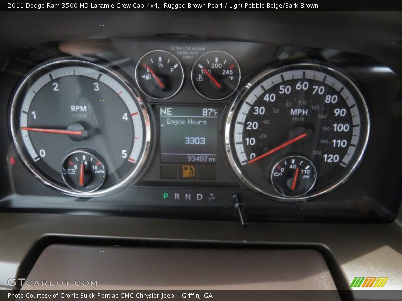 Rugged Brown Pearl / Light Pebble Beige/Bark Brown 2011 Dodge Ram 3500 HD Laramie Crew Cab 4x4