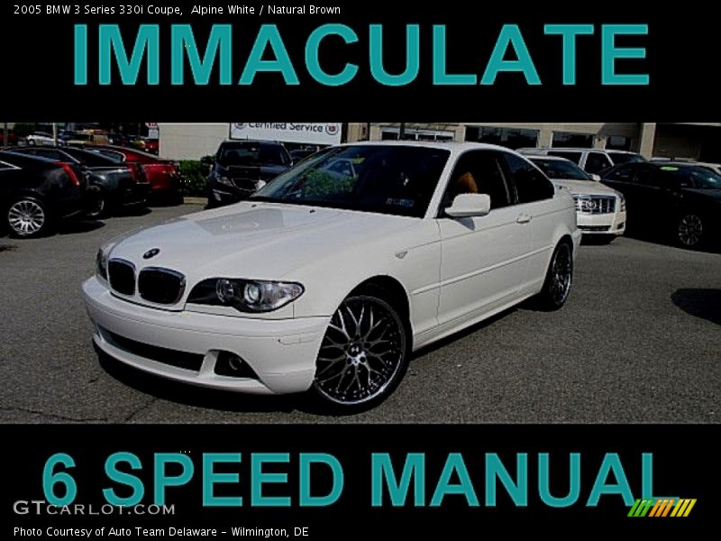Alpine White / Natural Brown 2005 BMW 3 Series 330i Coupe