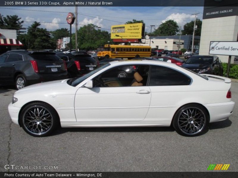 Alpine White / Natural Brown 2005 BMW 3 Series 330i Coupe