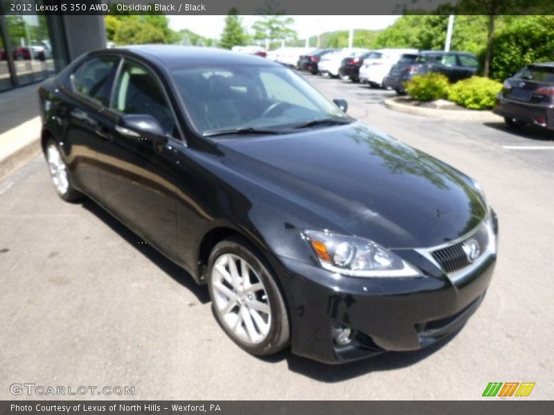 Obsidian Black / Black 2012 Lexus IS 350 AWD