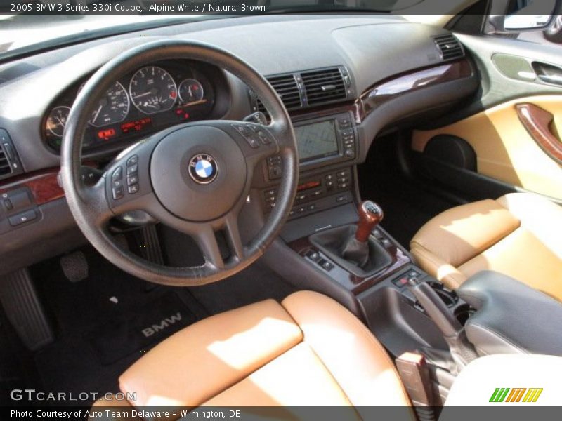  2005 3 Series 330i Coupe Natural Brown Interior