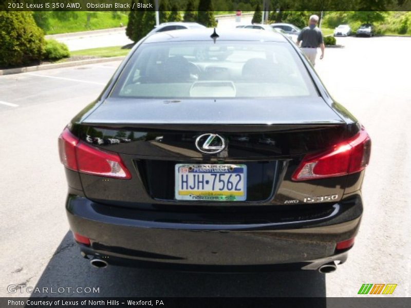 Obsidian Black / Black 2012 Lexus IS 350 AWD
